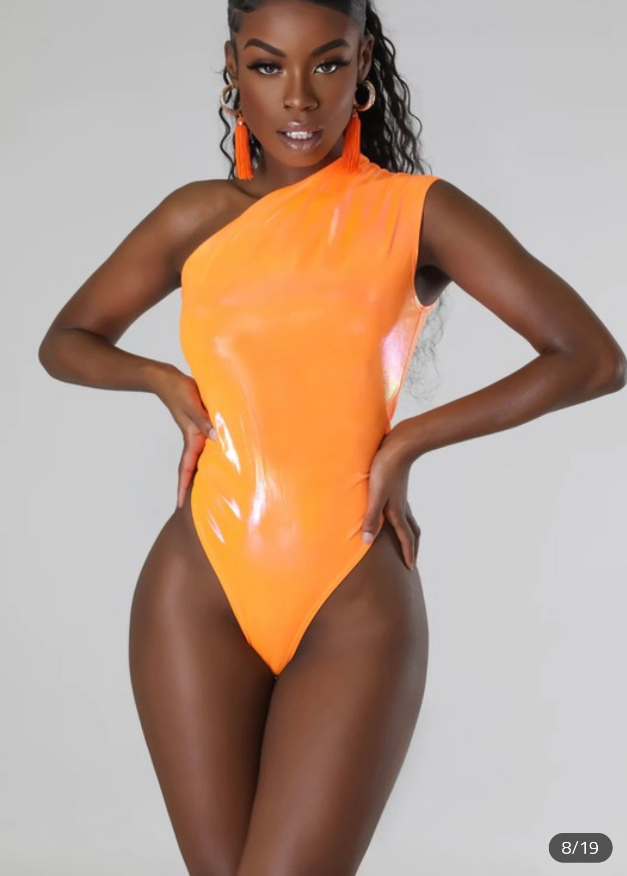 Metallic Orange Bodysuit