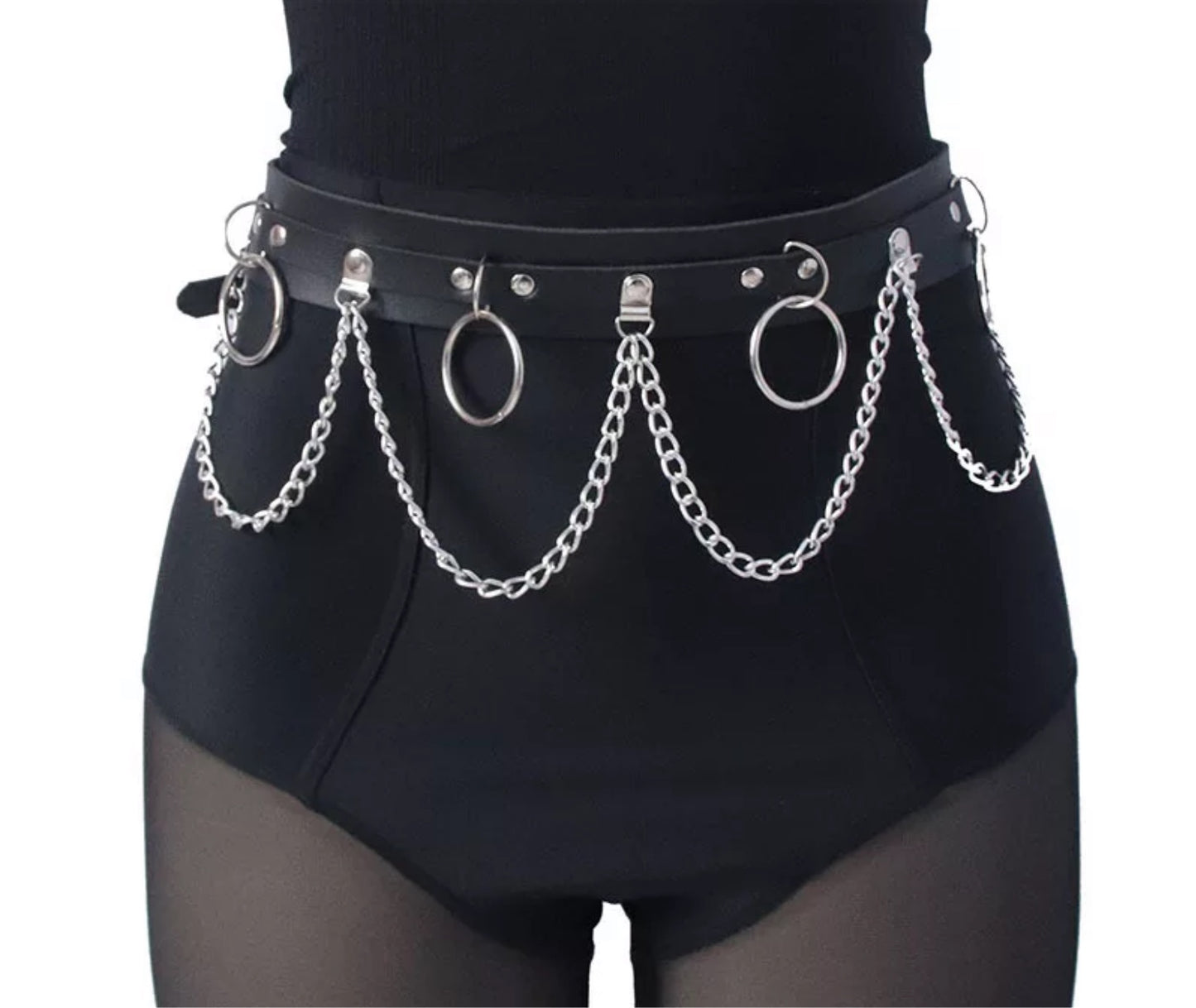 Leather Chain Belt